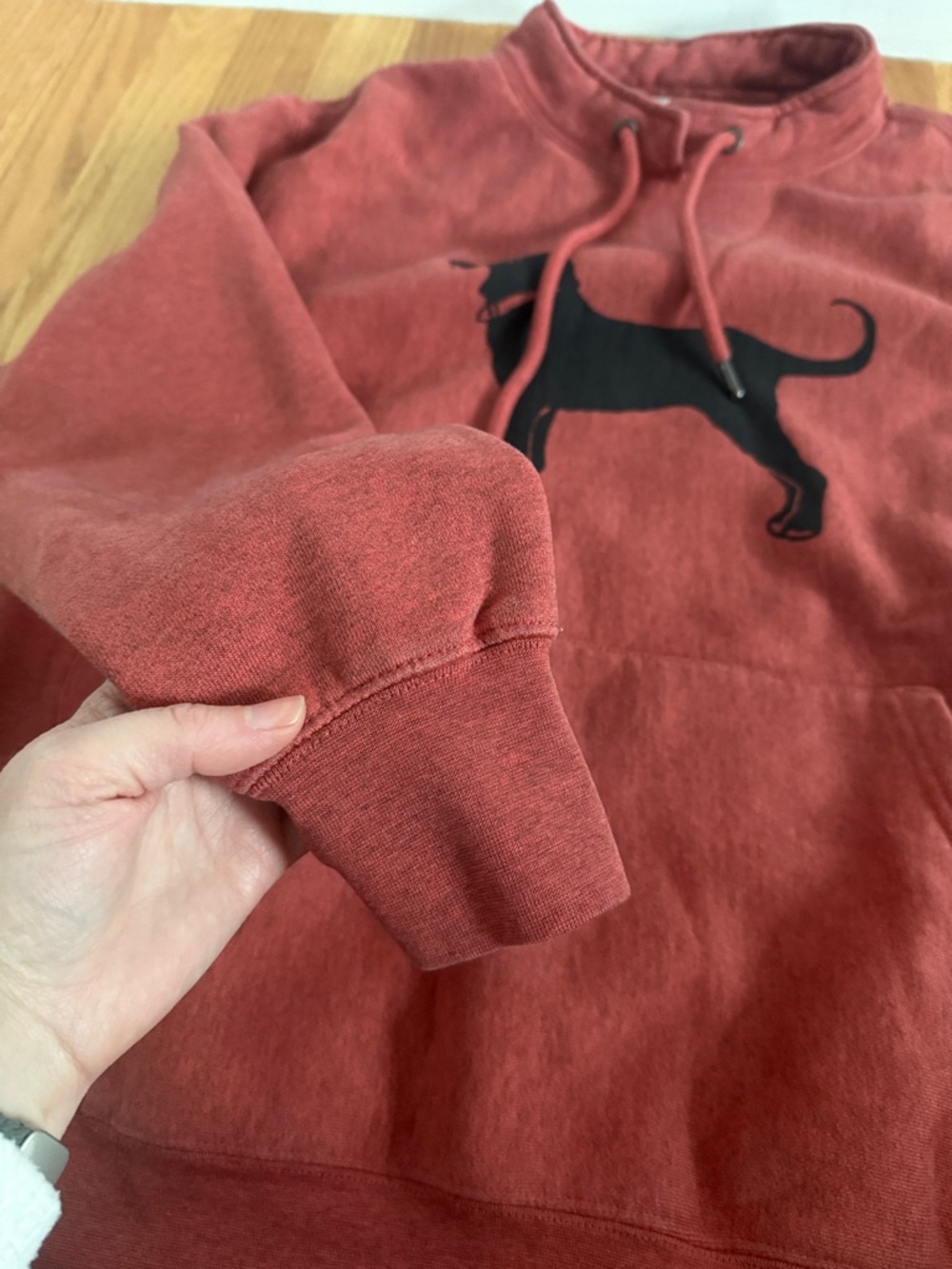 The Black Dog Red Pullover with Black Dog Graphic - Picture 5 of 10
